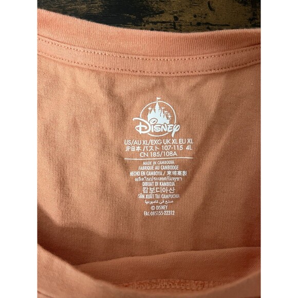 Mickey Mouse Walt Disney World Adult Peach Tank Top Size XL Excellent - Picture 3 of 3